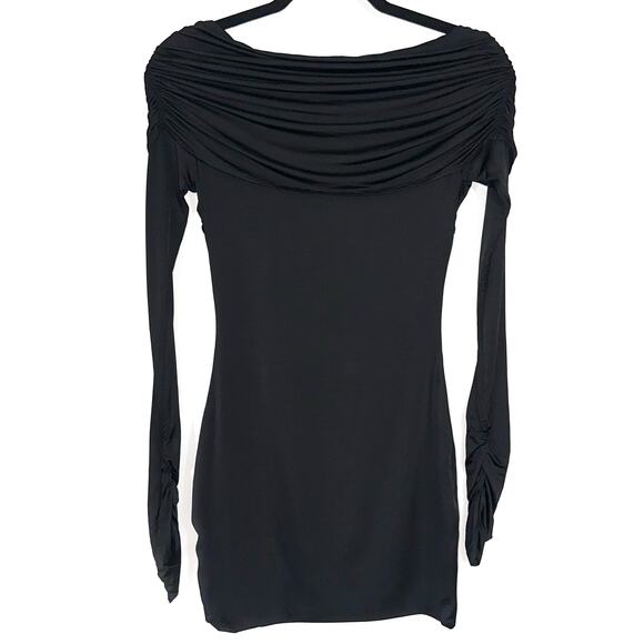 NWT Nana Jacqueline Black Olivia Long Sleeve Mini Dress Size Small - Picture 11 of 16